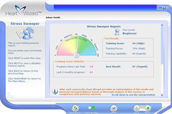 Click to see a larger picture of Stress Sweeper report screen